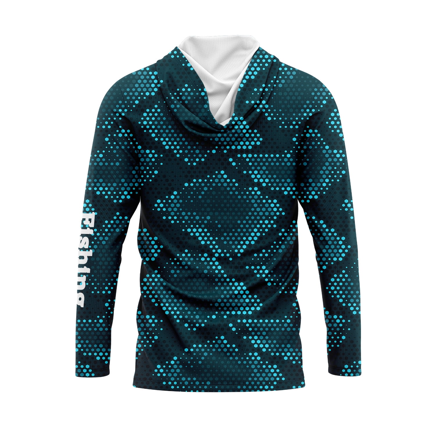 Myliigor Upf 50 Lightweight Sun Blocking Water Sports Mens Fishing Shirts Fast Dry Long Sleeve Hooded T-Shirt Blue L