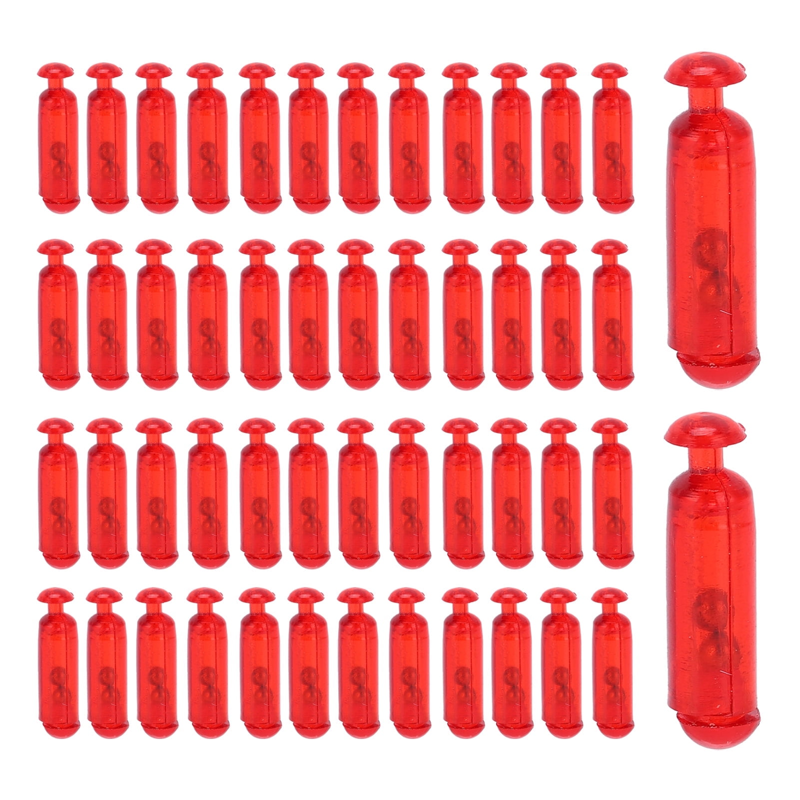 Zerone 50pcs 15mm Rattles Shake Fishing Lure Bait Insert Tube Rattles for Soft Fish Fishing Lure Bait Rattle Rattles Shake