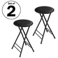 thumbnail image 2 of Lavish Home Backless 24-Inch Folding Stool with 225lb Capacity (Black), 2 of 7