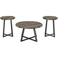 thumbnail image 1 of 3 Pièces en Métal Enveloppent Café et Table de Fin dans le Lavage Gris, 1 of 4