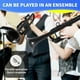 thumbnail image 5 of PAMPET Juego de trompeta estándar de trompeta en Sib de plástico profesional para estudiantes principiantes con boquilla 7C y boquilla 3C, instrumento de trompeta en Sib, negro, 5 of 5
