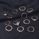 thumbnail image 2 of Juego de 13 anillos para mujer, anillos para nudillos, anillos bohemios dorados para niñas, anillos de cristal con gemas vintage, conjuntos de anillos con nudo para adolescentes, fiesta diaria, regal, 2 of 5