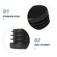 thumbnail image 3 of FOMIYES 120Ud Tapones Negros Para Redondos De Muebles Con Protección Contra Desgaste, 3 of 7