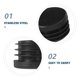 thumbnail image 3 of unbranded 120Ud Fundas Protectoras Para Patas De Muebles Redondas De Plástico Negro Multiusos, 3 of 7