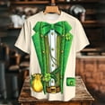 thumbnail image 4 of jowamay Men's St. Patrick's Day T-Shirt Clover Print Crewneck Short Sleeve T Shirt Funny Holiday Clothes for Travel, 4 of 7