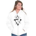 thumbnail image 3 of Triangle Dolphin Symbol Spirit Animal Zip Up Hoodie Men's Women's Brisco Brands X, 3 of 6