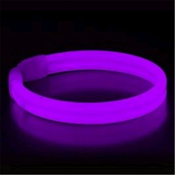 Blinkee 1145056 Wide Glow Stick 8 in. Bracelet, Purple - Pack of 30