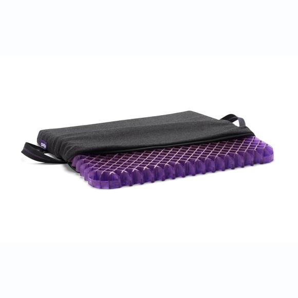Cojín de asiento morado con diseño simple de rejilla reductora de presión