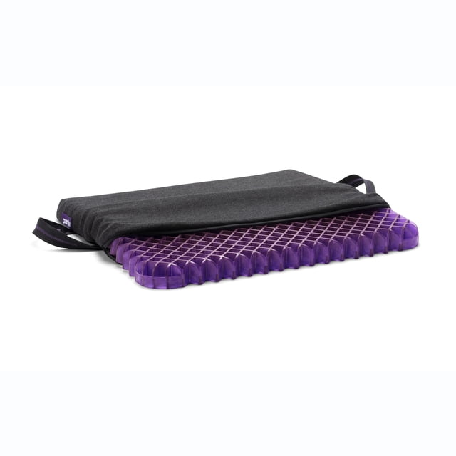 Cojín de asiento morado con diseño simple de rejilla reductora de presión