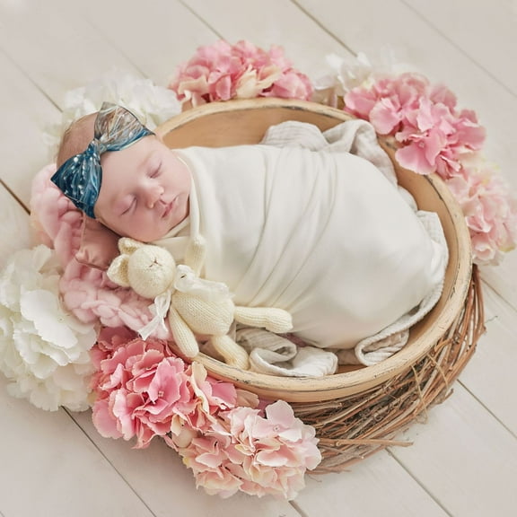 Yiaed White Jellyfish Dansing in the Ocean Print Newborn Baby Hat Infant Baby Beanie Top Knot Stretchy Hats