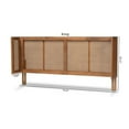 thumbnail image 6 of Bowery Hill Modern Wood King Size Headboard w/ Woven Detailing in Brown, 6 of 6