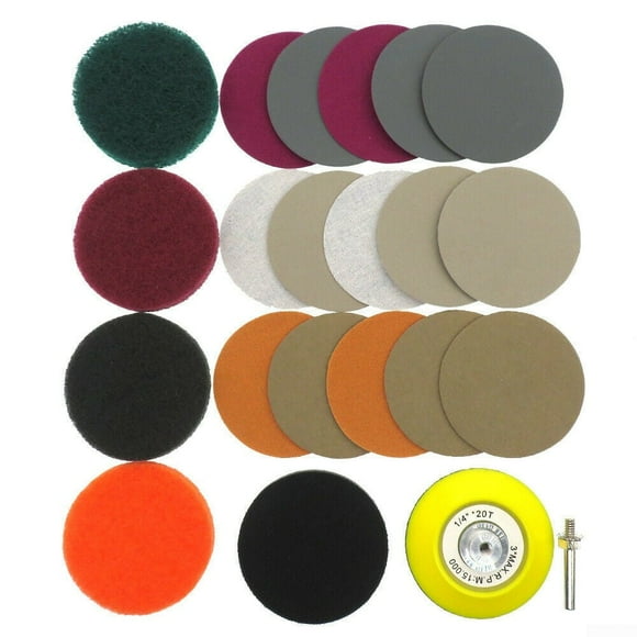 Car Restoration Kit Headlight Scouring Pad Sanding Discs Set For Electric Drill