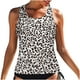 thumbnail image 2 of Traje de baño tankini de cuello alto Fnochy, sin espalda, para mujer, con abertura en la parte superior, 2 of 7
