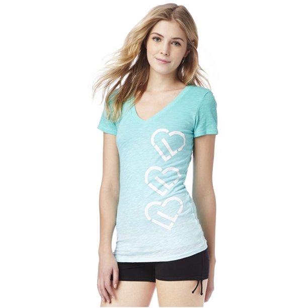 Aeropostale Mujeres LLD Ombre? Camiseta gráfica, verde, mediana Aeropostale Camiseta gráfica