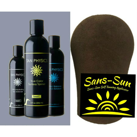 Tan Physics True Color Combo w/ FREE Mitt - Exfoliator, Extender and Tanner by
