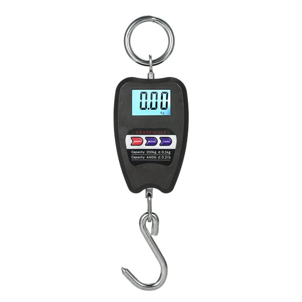 Báscula colgante digital de 440 lb con sensores precisos Mini báscula de grúa portátil de 200 kg con ganchos para