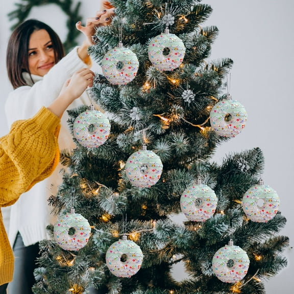 3 Packs Macaron Foam Candy Christmas Tree Pendant Ornament, Lightweight Hanging Decor for Holiday Party, Sweet Festive Home Decoration, Cute Soft Safe Xmas Tree Decorations for Indoor Outdoor