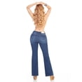 thumbnail image 3 of Pantalón Corte Boot Cut Mezclilla stretch Push Up, 3 of 6