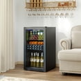 thumbnail image 3 of Costway Beverage Refrigerator Cooler, 116 Cans 3.0 Cu.Ft Mini Fridge with Glass Door & Adjustable Removable Shelves for Drink Beer Soda Wine, 3 of 10