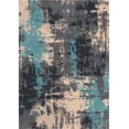 thumbnail image 2 of Turquoise Black Brown Area Rugs, Mottled Texture Abstract Design Carpet, Washable Non Slip Low Pile Rug for Living Room Bedroom Dining Room Farmhouse Decor Mat 5x8ft, 2 of 5