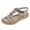 Khaki, variant on Womens Sandals Arch Support Summer Flat Slides Ankle Elastic Walking Shoes Boho Beach Walking Dressy Sandals