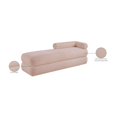 thumbnail image 2 of Meridian Furniture Kennedy Pink Faux Shearling Teddy Fabric Bench, 2 of 14