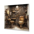 thumbnail image 2 of Designart "Industrial Chic Toilet A Modern Mix II" Bath & Laundry Metal Wall Art Prints, 2 of 5