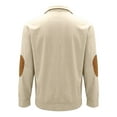 thumbnail image 4 of XIAOCHA Mens Ribbed Knit Sweater Loose Henley Collar Sport Top Retro Warm Streetwear Sweatshirts, 4 of 7
