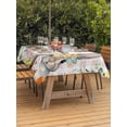 thumbnail image 2 of Outdoor Tablecloth with Umbrella Hole and Zipper, Easter Plaid Rectangle Table Cloth 60x120 Inch Waterproof Tablecloth, Spring Watercolor Bunny Flower Pink Checkered Picnic Table Cover for Patio, 2 of 7