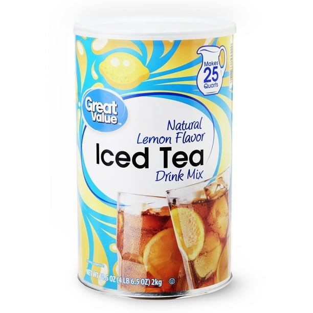 Great Value Iced Tea Drink Mix, Natural Lemon, 70.5 oz