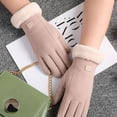 thumbnail image 4 of Outdoor Savings Project Clearance! Kyusrd Warm Gloves Ladies Winter Plus Velvet Thick Outdoor Cycling Screen Cycling Gloves, 4 of 9