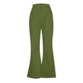 thumbnail image 4 of CONZONE Mens 70s Disco Flared Pants Straight Leg Vintage Pants for Men Trendy Slim Fit Solid Modern Bell Bottom With Pockets, 4 of 4