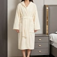 thumbnail image 2 of Bxsruta Womens Plush Hooded Robe Soft Fleece Bathrobe Long Loungewear with Pockets and Belt, 2 of 8