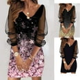 thumbnail image 5 of Sonducket Vestido corto de encaje para mujer, manga larga, cuello en V, cena, compromiso, ropa de verano, vacaciones en la playa, accesorios de Type1 NO1, 5 of 5