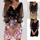 thumbnail image 4 of Sonducket Vestido corto estampado para mujer, cena, banquetes, compromiso escolar, boda, banquete, verano, elegante, ropa de fiesta femenina Vestidos Oro L Sonducket AP010368-11, 4 of 5