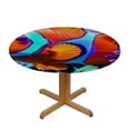 thumbnail image 3 of Orinice Clown Fish Coral Aquarium Round Table Cover Stain Resistant Washable Indoor Outdoor Tablecloth Kitchen Dining Wedding Parties Picnic Farmhouse 100% Polyester Fiber 31-35, 3 of 8