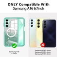 thumbnail image 2 of Casetego for Samsung Galaxy A16 5G Case,Compatible with MagSafe Full Body Shockproof with Built-in Screen Protector + Lens Protector Drop Protective Phone Cover,Green, 2 of 8