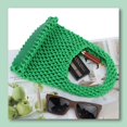 thumbnail image 3 of Kukuzhu Small Crochet Tote Bag for Women Summer Mesh Woven Handbags Beach Hobo Bag, 3 of 6
