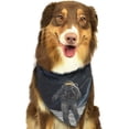 thumbnail image 6 of Naloa Astronaut Standing In The Moon Dog Bandanas 1PC Washable Triangle Dog Scarfs Premium Durable Fabric, for Small Medium Large Dogs and Cats, 6 of 6