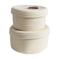 thumbnail image 1 of Cesta de almacenamiento de cuerda de algodón, caja de almacenamiento de escritorio con tapa, contenedor multiusos para guardería de bebé, bolso,, 1 of 9