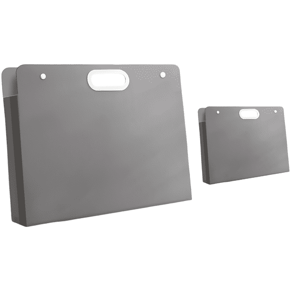 2 Pack Portfolio Storage Bags – A3/8K & A4/16K Plastic Art Portfolio Case, Transparent Black Drawing Container for up to 200 Sheets, Portable Artworks & Keepsakes Storage
