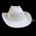 thumbnail image 3 of occidental Mujeres Sombrero de vaquero Apliques de flores Sombreros de Gorros Boda Novia Sombrero de de compromis , DONA SRA Yinane Sombrero de vaquero, 3 of 8