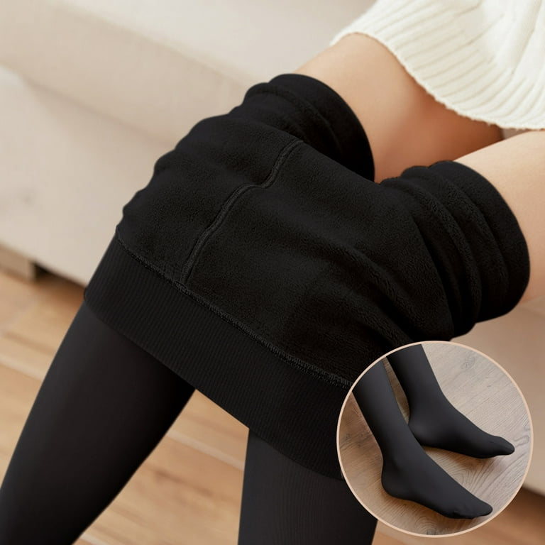 Thick Insulated Tights Transparent Thermal Stockings Woman Winter