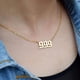 thumbnail image 3 of Collar Con Número De Ángel 111 - 999 Collar De Acero Inoxidable Collar Con Número De Oro Numerología Joyería Minnieouse AP007130-09, 3 of 5