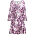 thumbnail image 1 of Plus size 9x Tall Women Long Sleeve Purple Dewdrop Tunic Tops Flowy Shirt Blouse, 1 of 4