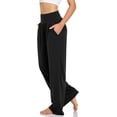 thumbnail image 2 of Women's Casual Loose Wide Leg Cozy Pants Yoga Sweatpants Comfy High Waisted Sports Athletic Lounge Pants with Pockets, 2 of 11