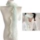 thumbnail image 2 of Graceful Lace Trimmed Scarf Breathable Chiffon Fabric Dot Pattern Fashionable Neckwear For Casual Or Formal Outfits Naked pink, 2 of 4