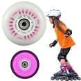 thumbnail image 1 of SPRING PARK 72mm LED Light Up In Line Roller Skate Wheels Luminous Skate Wheels, 1 of 9