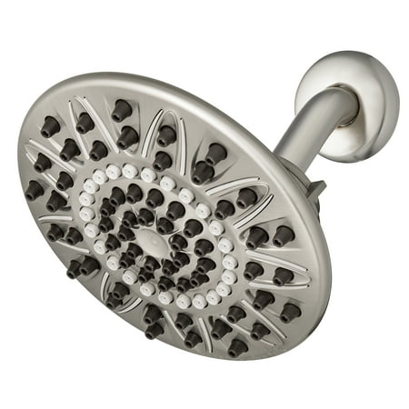 Waterpik 7-Mode RainFall+ Rain Shower Head, Brushed Nickel, 1.8 GPM (Best Rain Shower Head For Low Water Pressure)