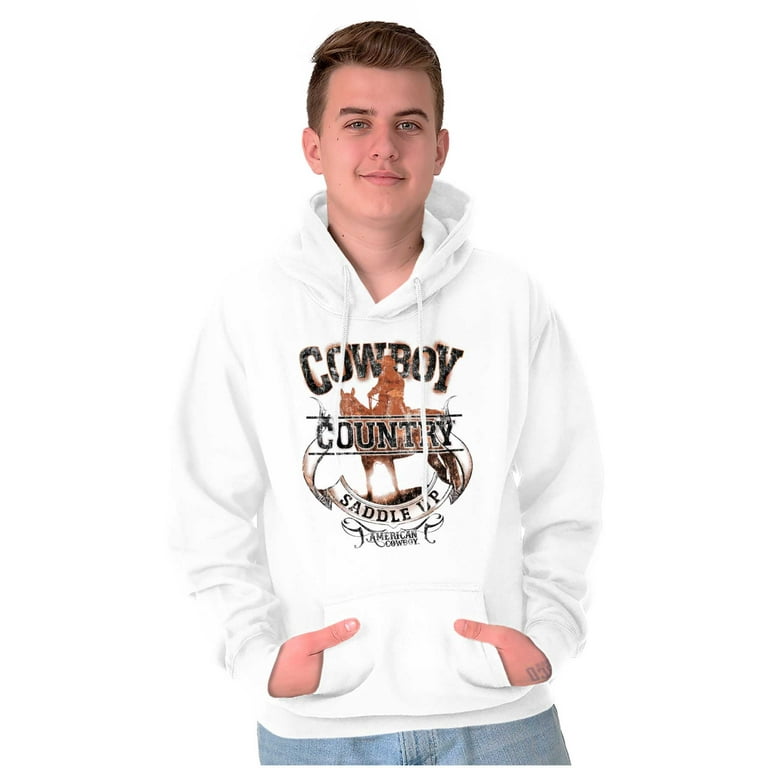 Saddle Up Country Western Cowboy Hoodie Hooded Sweatshirt Men Brisco Brands M